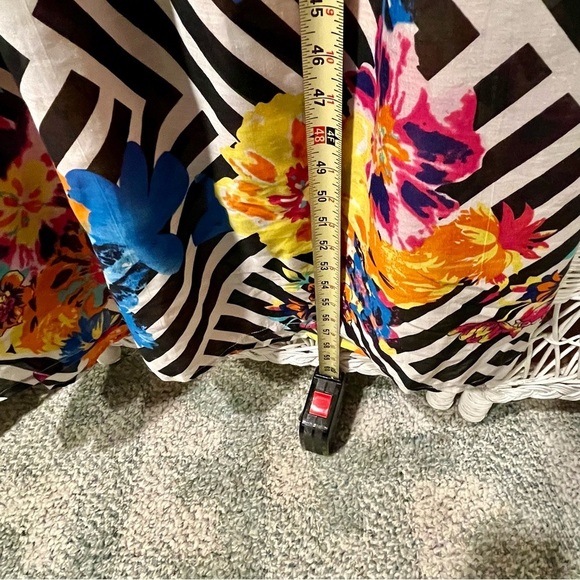 America & Beyond Sleeveless Sheer Maxi Dress Sz XL Tropical Beach CoverUp Flowy - Picture 14 of 16